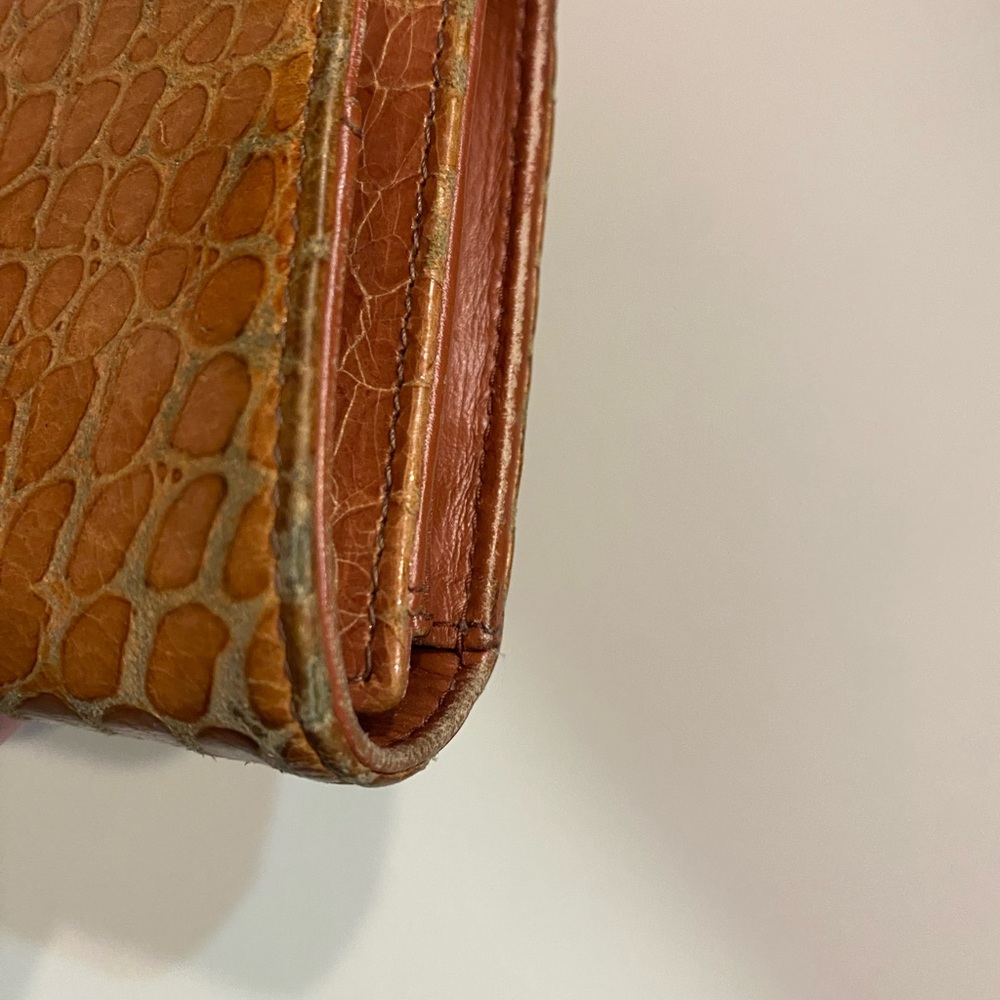 Miu Miu Tangerine Crocodile Embossed Wallet - image 5